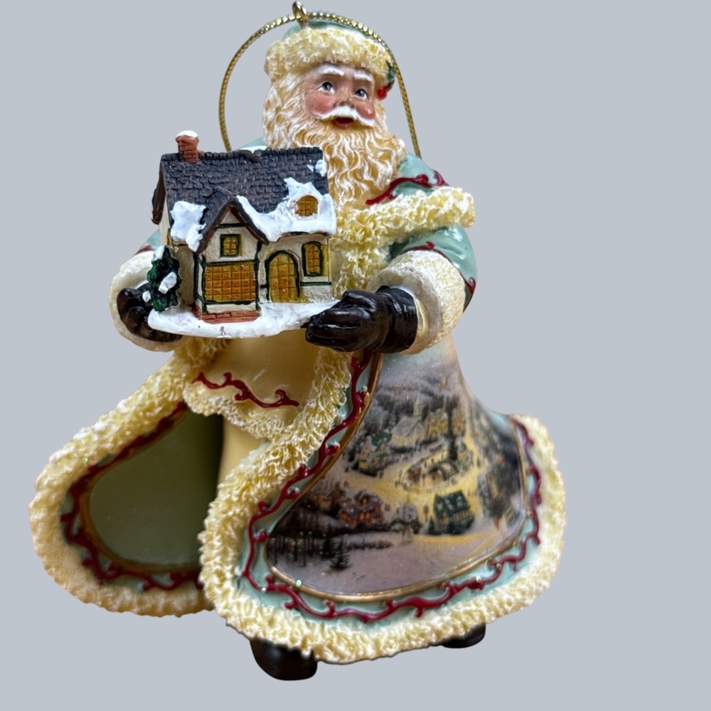 Thomas Kinkade Ashton Drake Santa Ornament St Nicholas Circle Old World 2003 NEW
